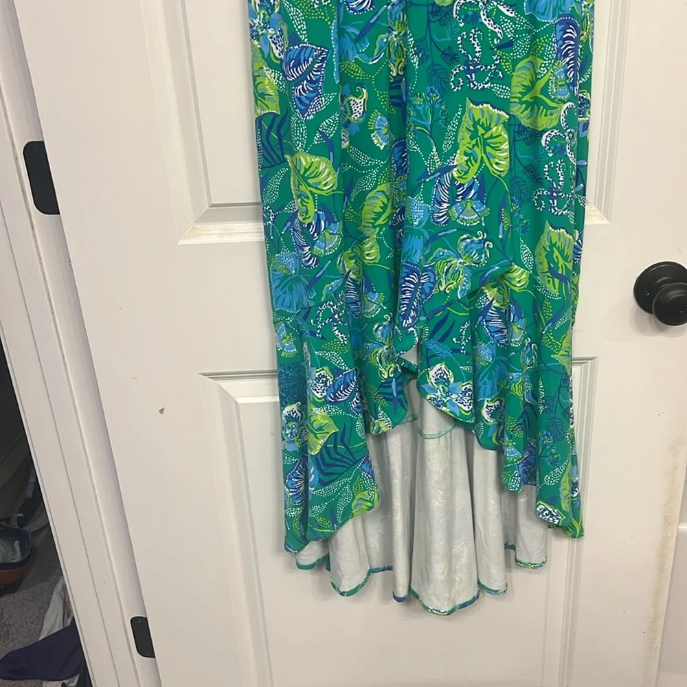 Lilly Pulitzer Moana Wrap Maxi Dress - Botanical Green in a Flutter - Size S - Picture 8 of 10